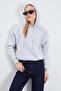 3 İplik Active Printed Oversize Sweatshirt with Hood and Stopper - 7