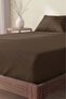 Brown Double Cotton Flat Sheet - 4