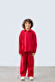 Red Comfortable Wide-Leg Pants