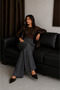 Wide-Leg Double Pleated Palazzo Pants