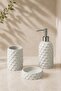 Lindy 3 Piece Bathroom Accessory Set Gray