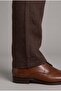 Brown Linen Jogger Drawstring Sports Pants - 4