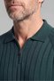 Khaki Cotton Zippered Raglan Polo Collar Knitwear - 3