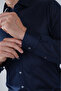 Navy Blue Regular Fit Cotton Platinum Dark Shirt - 4