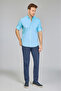 Turquoise Regular Fit Cotton Open Pasha Collar Shirt - 4
