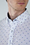 White Regular Fit Cotton Pasha Collar Shirt - 3
