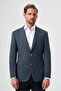 Anthracite Regular Fit Wool Buttoned Mono Collar Drop Double Slit Jacket