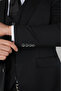 Gray Wool Buttoned Swallow Collar Double Slit 6 Drop Suit - 4