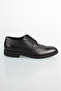 Black Leather Real Stitched Shoes - 2