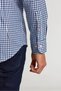 Navy Blue Modern Fit Cotton Hidden Button Collar Sports Shirt - 3