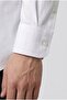 White Regular Fit Cotton Pocketless Classic Long Collar Shirt - 4