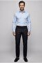 Blue Regular Fit Cotton Pocketless Classic Long Collar Iron Shirt - 5