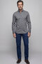 Gray Regular Fit Cotton Pasha Collar Dark Shirt - 5