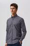 Navy Blue Regular Fit Cotton Pocketless Long Sleeve Shirt - 5