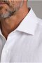 White Regular Fit Cotton Linen Natural Shirt with Pockets - 3