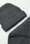 Men's Anthracite Plain Beanie Scarf Set - 2