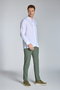 White Regular Fit Linen Judge Collar Shirt - 2