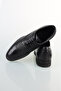 Black Leather Real Stitched Shoes - 4