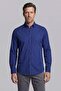 Navy Blue Regular Fit Pocketless Long Pasha Collar Shirt
