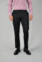 Black Wool Flannel Regular Fit Classic Men's Trousers