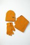 Mustard Acrylic Kaşkol Beret Set Glove Set