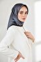 100% Twill Silk Scarf 90X90 Silver Baroque Patterned Hand Stitched Women's Scarf - 2
