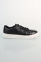 Black Leather Sneaker Shoes - 3