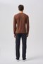 Studio Men's Crew Neck Knitwear Dark Tan - 3