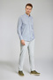 Gray Regular Fit Cotton Pocketless Shirt - 5