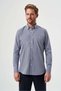 Regular Fit Long Sleeve Navy Blue Sports Men's Shirt