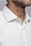 White Regular Fit Cotton Pocketless Classic Long Collar Shirt - 3