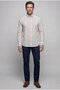 Brown Regular Fit Linen Pocketless Long Pasha Collar Shirt - 5