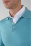 Mint Green Green Wool Buttoned Polo Collar Knitwear - 3