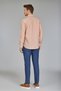 Salmon Regular Fit Cotton Striped Sport Collar Shirt - 6