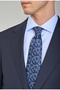 Navy Blue Wool Buttoned 6 Drop Mono Collar Double Slit Suit - 4