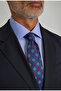Navy Blue Wool Buttoned Classic Woven Mono Collar Double Slit 6 Drop Suit - 4