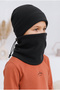 Winter Fleece Beanie & Drawstring Neck Gaiter Scarf 2-Piece Set – Multifunctional Windproof Balaclava Beanie - 3