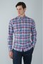 Green Regular Fit Cotton Pocketless Long Pasha Collar Shirt