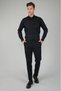 Black Cotton Polyester Natural Non-Pleated Sports Trousers - 5