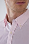Men's Regular Fit Long Sleeve Pink Shirt - 4