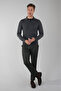 Khaki Wool Flannel Regular Fit Classic Men's Trousers - 5