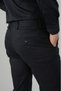 Black Cotton Polyester Natural Non-Pleated Sports Trousers - 4