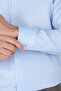 Long Sleeve Light Blue Italian Collar Men's Cotton Shirt - 4