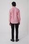 Red Regular Fit Cotton Long Shirt - 5