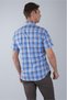 Blue Regular Fit Cotton Short Sleeve Shirt - 2