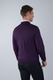 Mürdüm Regular Fit Wool Zippered Polo Collar Jacquard Knitwear - 2