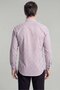 Burgundy Modern Fit Cotton Buttoned Pascha Collar Plaid Shirt - 2