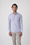 Blue Regular Fit Cotton Long Shirt