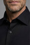 Black Regular Fit Cotton Pocketless Classic Collar Shirt - 3