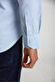 Blue Regular Fit Cotton Buttoned Pascha Collar Shirt - 3